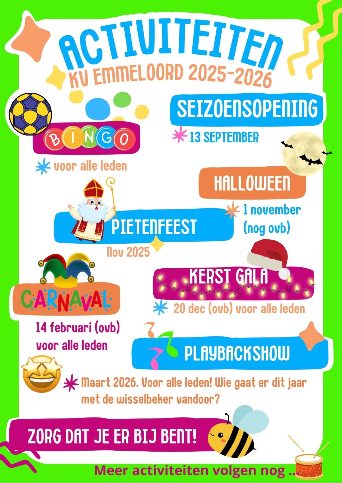 Activiteiten 2025 - 2026